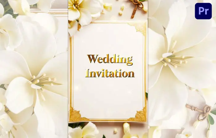 Beautiful 3D Floral Islamic Wedding Invitation IG Story